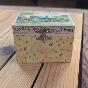 Disney Winnie the Pooh Decorative Jewelry Box in Cream, Pink, Blue